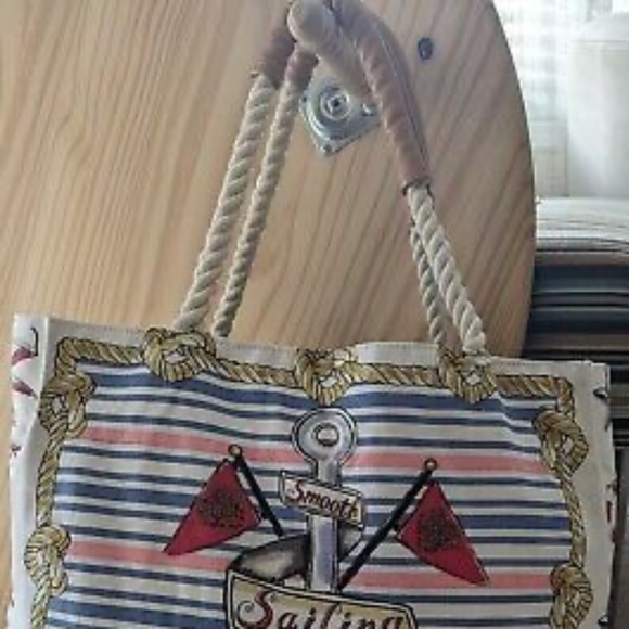 Brighton Sail Into Summer Canvas Large Beach Tote Collectible 2014 Nautical - Picture 3 of 5